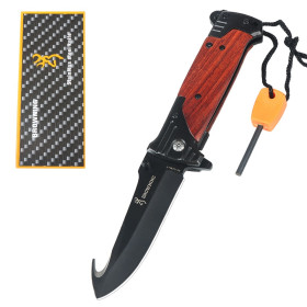  Browning 311 Quick-opening Multi-purpose Custom logo Tactical Hunting Folding Pocket Knife With Fire Starter UD408885